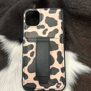 Walli IPHONE 11 case COWHIDE with card holder and super convenient finger loop